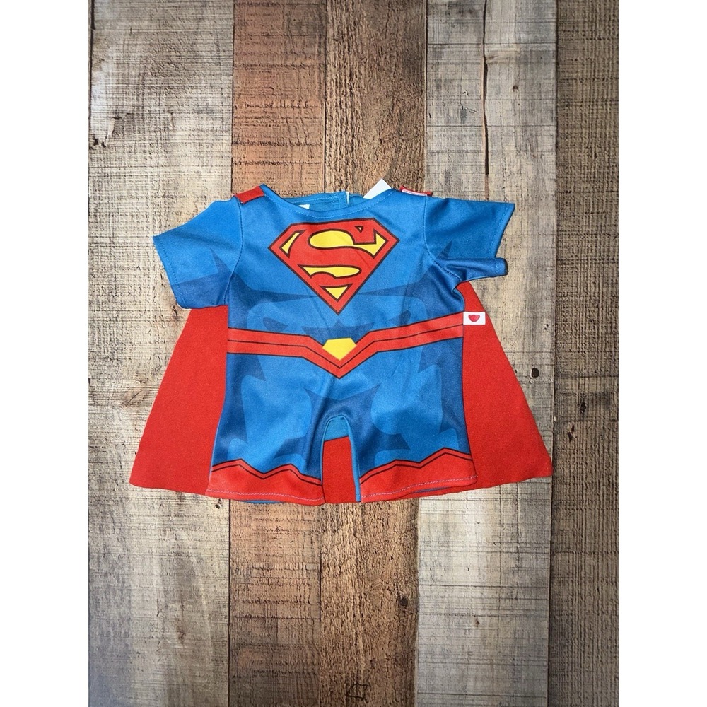 Build-A-Bear Superman Costume Outfit DC Comics Blue Red Cape Teddy Bear Clothing